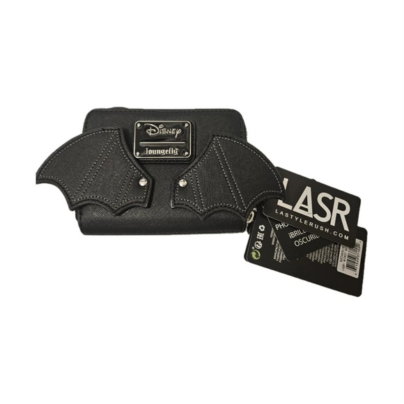 LOUNGEFLY X LASR Exclusive Disney Mickey Bat Halloween Zip Wallet NWT - Picture 3 of 3